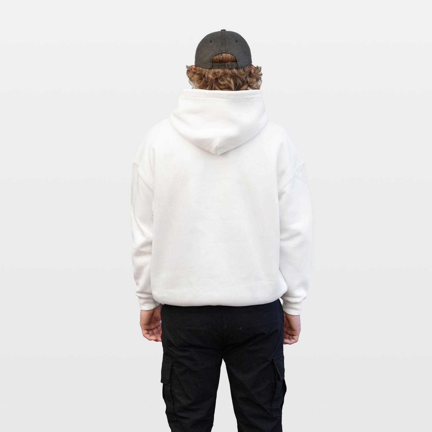 Socialite Oversized Fleeced Hoodie - White