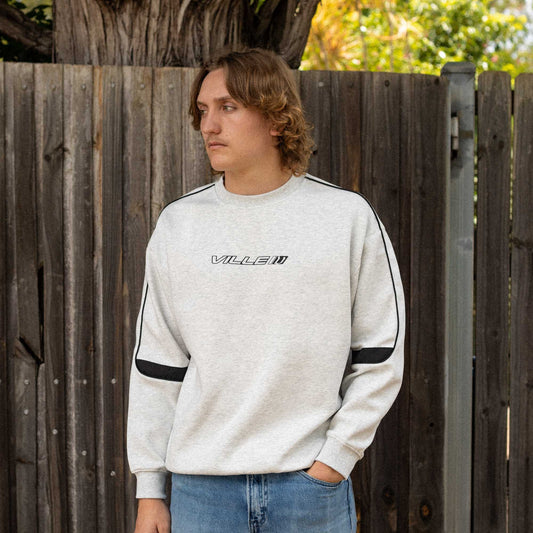 Archived Striped Sweatshirt - Flower Grey