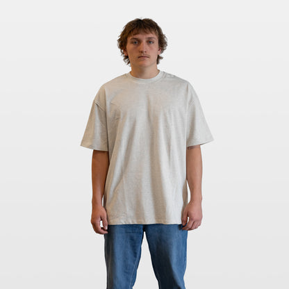 Burning Bush Heavyweight Oversized Tee - Oat Grey