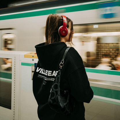 Horizon Oversized Fleeced Hoodie - Black