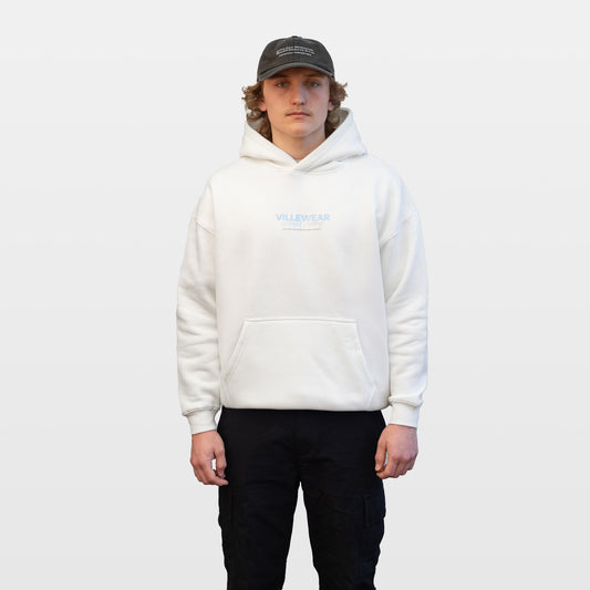 Socialite Oversized Fleeced Hoodie - White