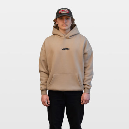 Pyro Oversized Fleeced Hoodie - Brown