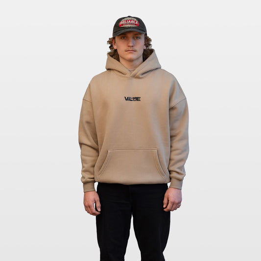Pyro Oversized Fleeced Hoodie - Brown
