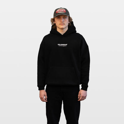 Horizon Oversized Fleeced Hoodie - Black