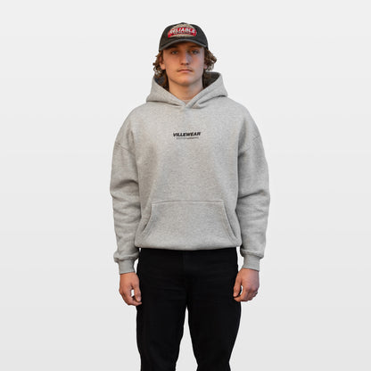 Horizon Oversized Fleeced Hoodie - Flower Grey