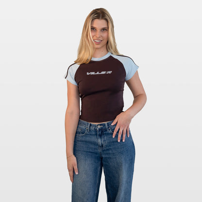 Penny Raglan Mini Tee - Brown