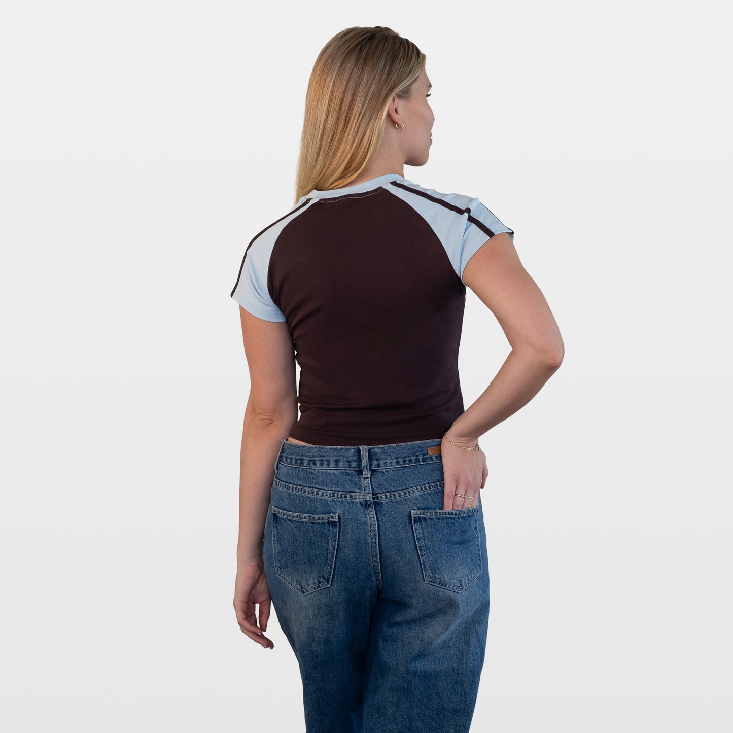 Penny Raglan Mini Tee - Brown