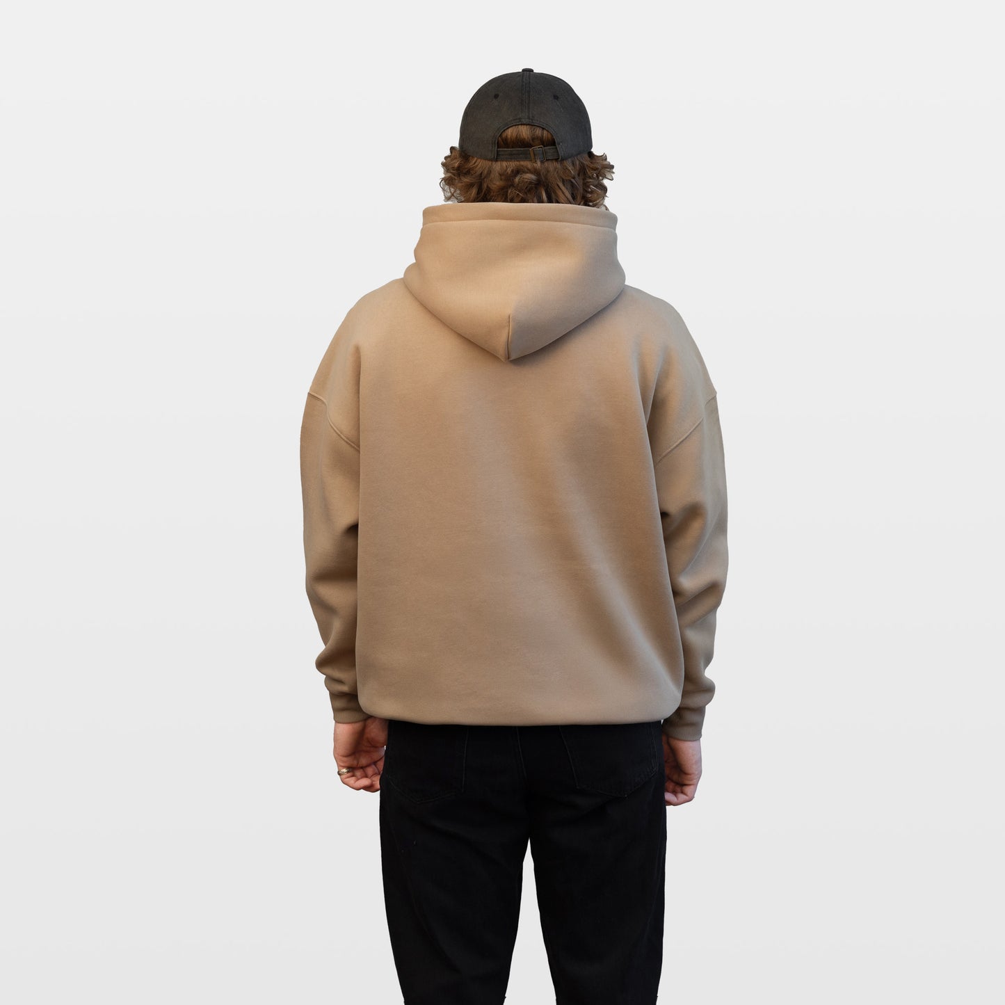 Pyro Oversized Fleeced Hoodie - Brown