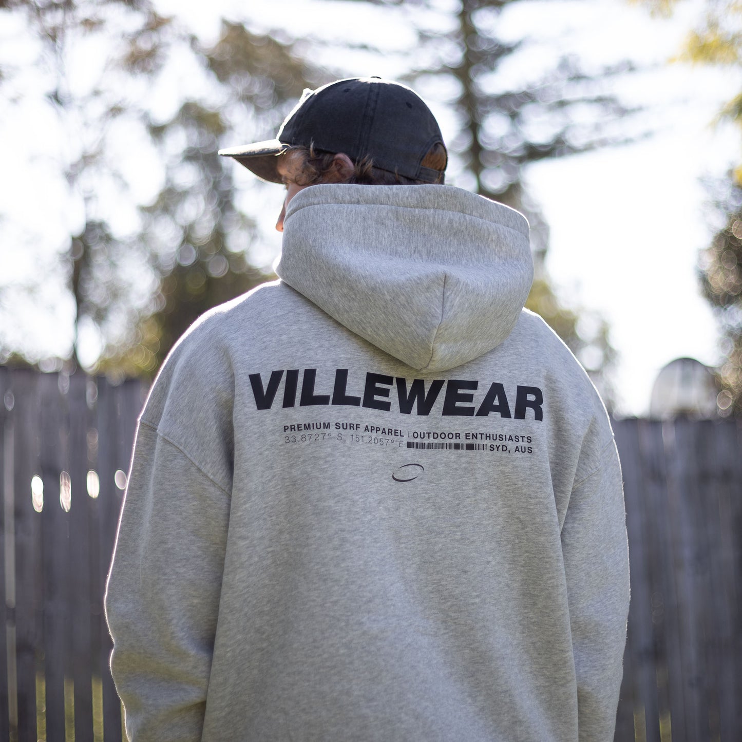 Horizon Oversized Fleeced Hoodie - Flower Grey