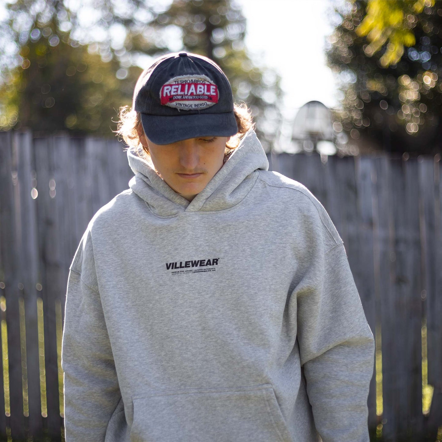 Horizon Oversized Fleeced Hoodie - Flower Grey