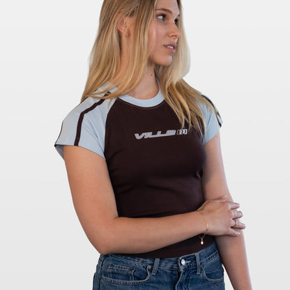 Penny Raglan Mini Tee - Brown