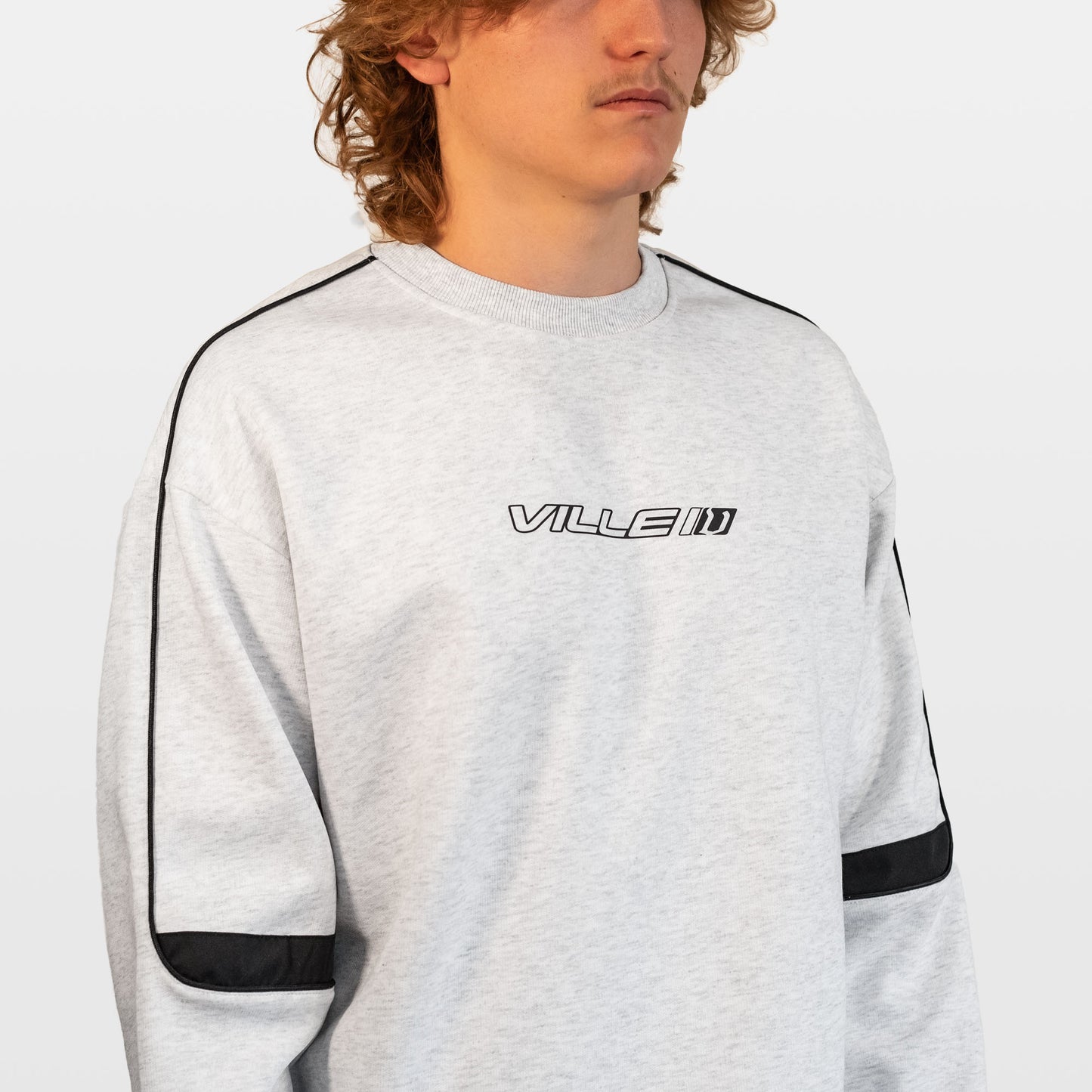 Archived Striped Sweatshirt - Flower Grey