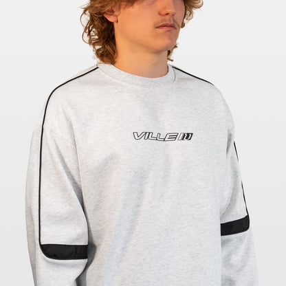 Archived Striped Sweatshirt - Flower Grey