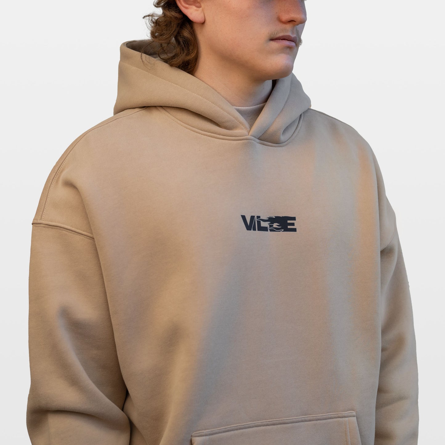 Pyro Oversized Fleeced Hoodie - Brown