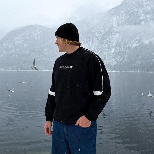 Archived Striped Sweatshirt - Black