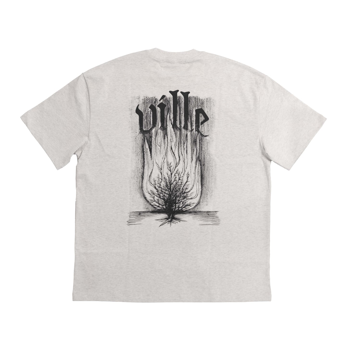 Burning Bush Heavyweight Oversized Tee - Oat Grey