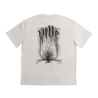 Burning Bush Heavyweight Oversized Tee - Oat Grey